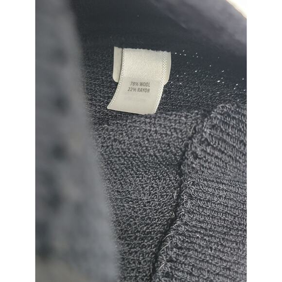 St. John Collection 16 Black Wool Blend Flower Pearl Buttons‎ 2pc Skirt Jacket - Picture 6 of 15